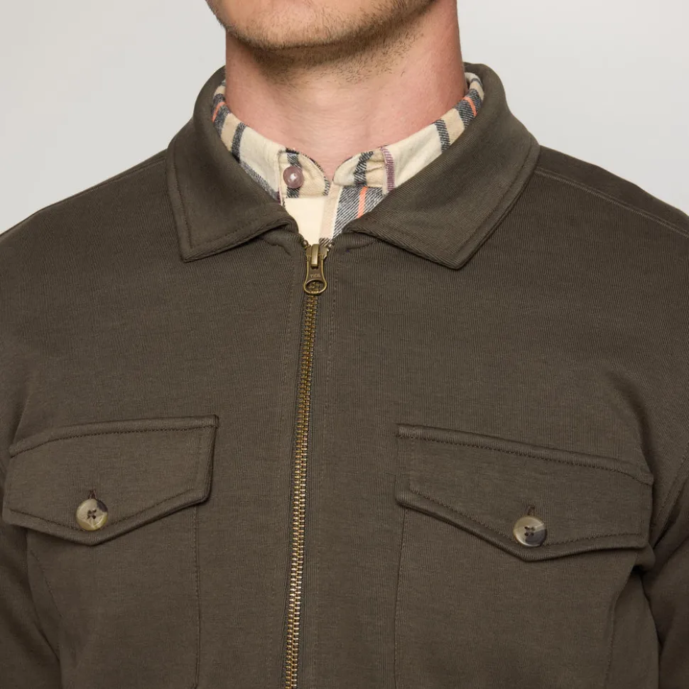 Signal miesten paita, BERTLE ZIP OVERSHIRT Armeijanvihreä