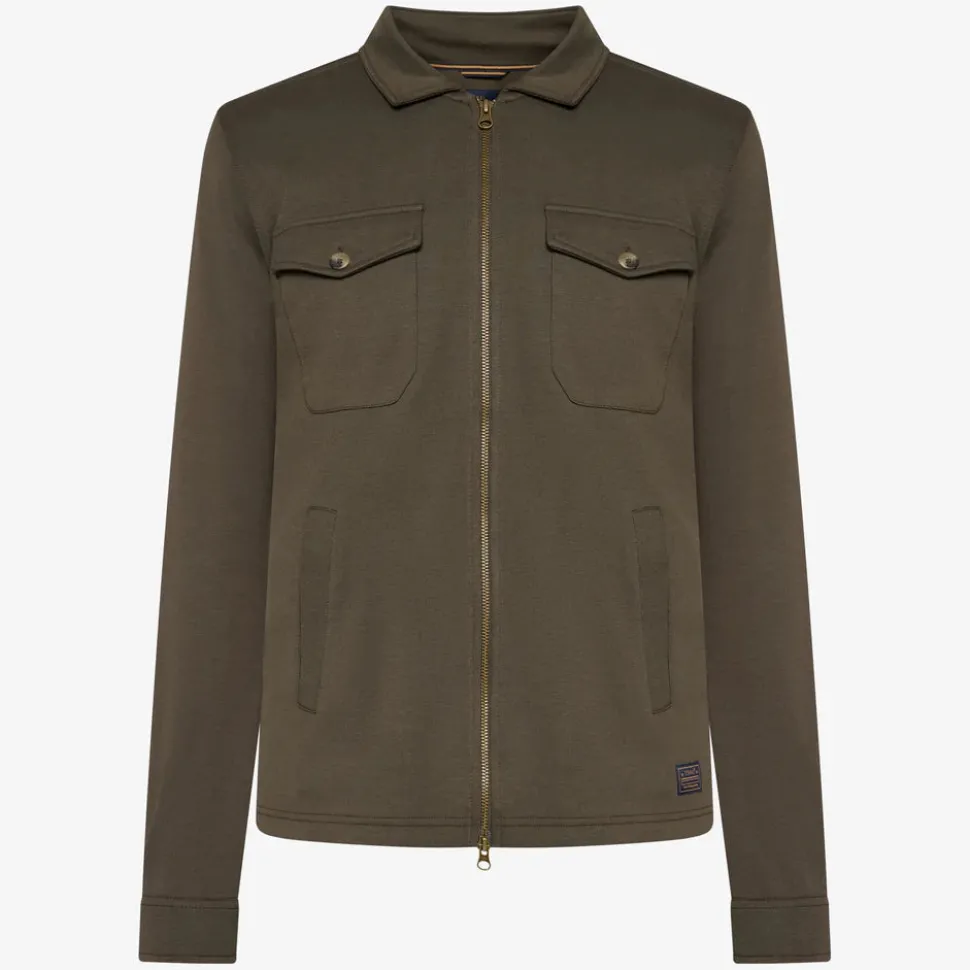 Signal miesten paita, BERTLE ZIP OVERSHIRT Armeijanvihreä