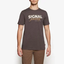 Signal miesten t-paita, DIZZYSI LOGO TEE Tummanruskea