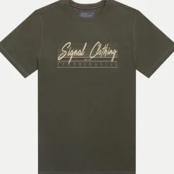 Signal Miesten T-Paita, K LIMASI FRONT PRINT TEE Armeijanvihreä