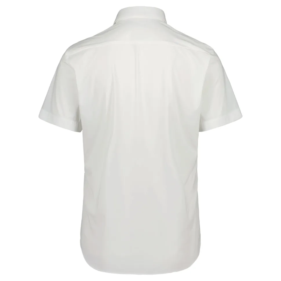 Sinnuu Miesten Kauluspaita, Technical Performance Shirt SS, Made in Europe, Valkoinen