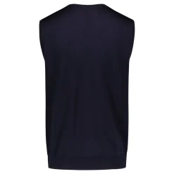 Sinnuu Miesten Neuleliivi Merino Vest V-Neck Tummansininen