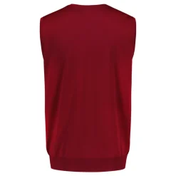 Sinnuu Miesten Neuleliivi Merino Vest V-Neck Viininpunainen