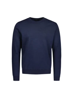 Sinnuu Miesten Neule MERINO CREW, MADE IN ITALY Indigo