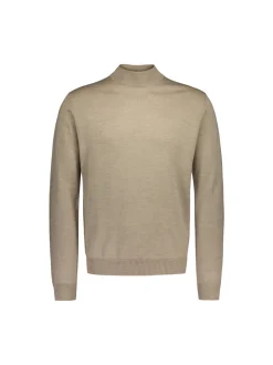 Sinnuu Miesten Neulepaita Turtle Neck Merino Beige