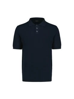 Sinnuu miesten pikeepaita, KNITTED POLO MADE IN ITALY Tummansininen
