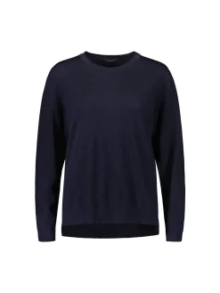 Sinnuu Naisten Neule, Sinnuu W Round Neck 100% Merino E.Fine Tummansininen