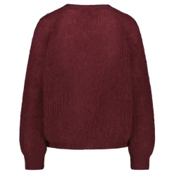 Sinnuu naisten neuletakki Sinnuu Candy Mohair Neuletakki, viininpunainen