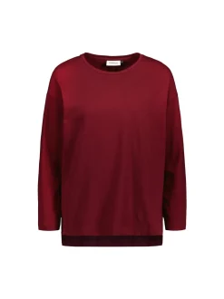 Sinnuu Naisten Paita Sinnuu Overshirt T-Shirt LS Viininpunainen