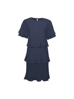S.T.I naisten mekko, CALICO DRESS 100CM Tummansininen