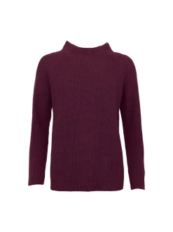 S.T.I naisten neule OENNA KNIT 68CM, viininpunainen