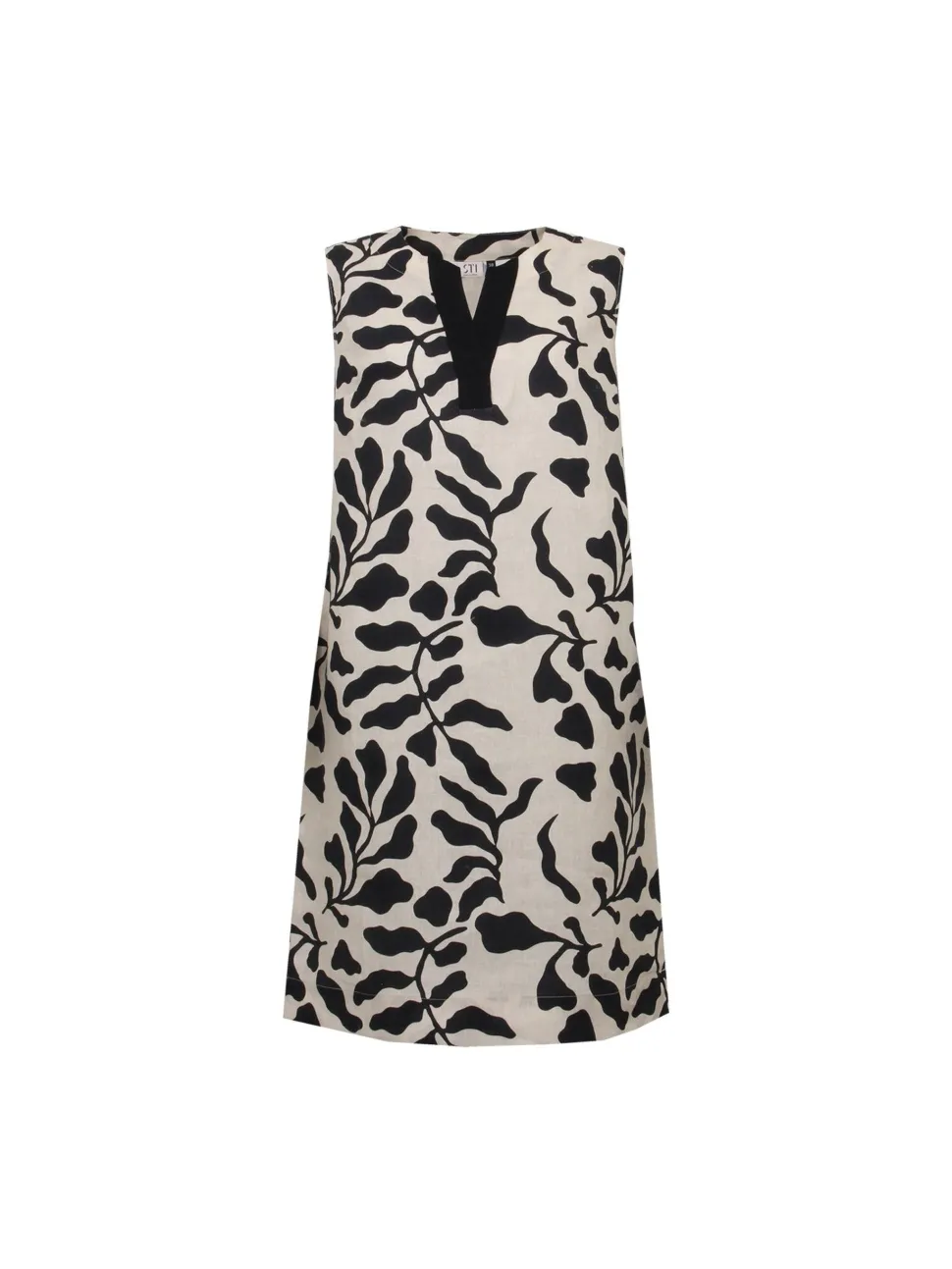 S.T.I naisten pellavamekko, CARA DRESS 94CM Beige Kuosi