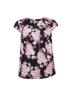 S.T.I naisten pusero, KAIZA BLOUSE Musta Kuosi