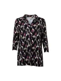 S.T.I naisten tunika, FERRA TRICOT TUNIC 74CM Musta Kuosi