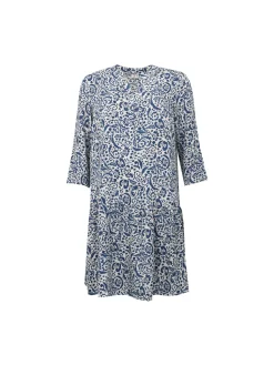 S.T.I naisten tunika, KAARNA TUNIC DRESS Valkopohjainen Kuosi