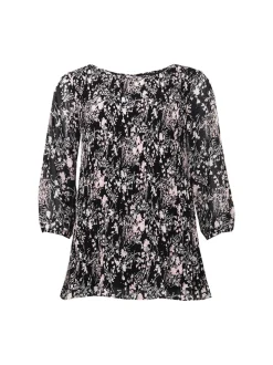 S.T.I naisten tunikapusero Kaaren Tunic Blouse, musta kuosi