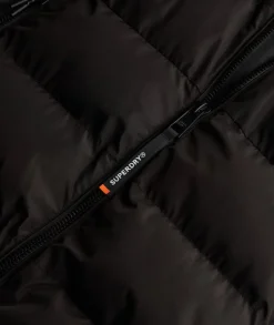 Superdry Miesten Talvitakki, Hooded Sports Puffer Jacket Musta