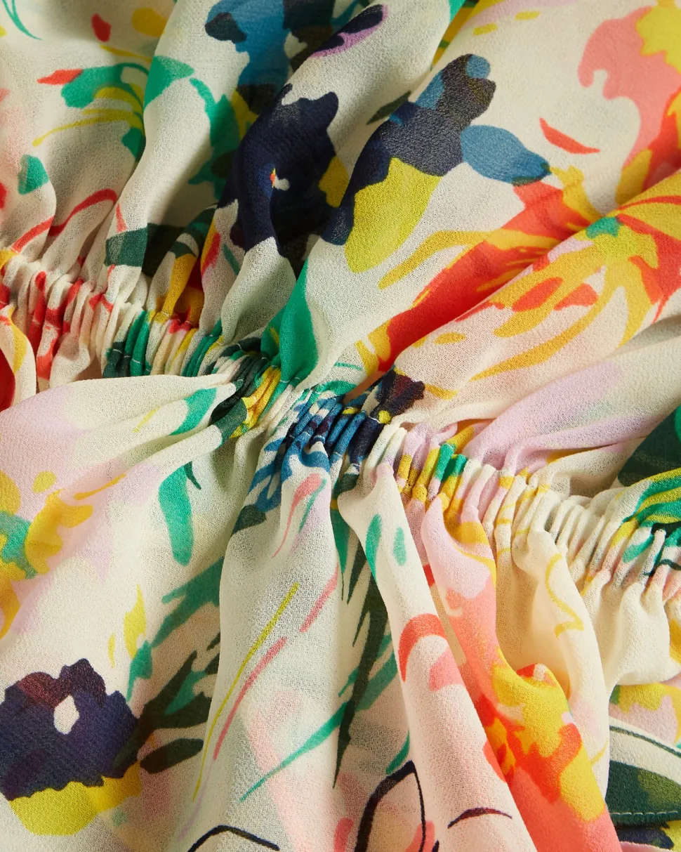 Ted Baker Naisten Maksimekko KIYRIE DRESS Valkopohjainen Kuosi