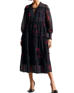 Ted Baker, Naisten Mekko, ELLYAH DRESS Musta Kuosi