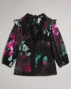 Ted Baker pusero, FAIZIAA BLOUSE Musta Kuosi