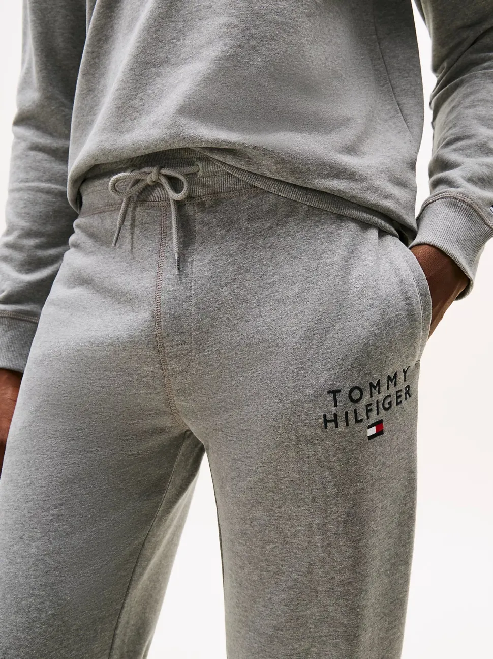 Tommy Hilfiger Collegehousut K TRACK PANT, keskiharmaa