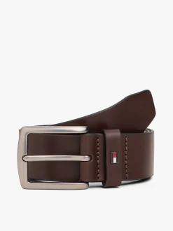 Tommy Hilfiger K DENTON nahkavyö lahjapaketissa, tummanruskea