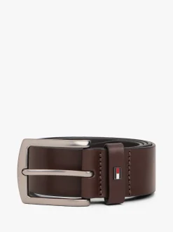 Tommy Hilfiger K DENTON nahkavyö lahjapaketissa, tummanruskea