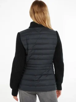 Tommy Hilfiger Kevytuntuvatakki, KNIT MIX DOWN JACKET Musta