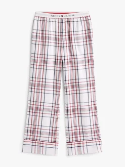 Tommy Hilfiger K-gift LS FLNL Shirt Set Slippers naisten pyjama, monivärinen kuosi