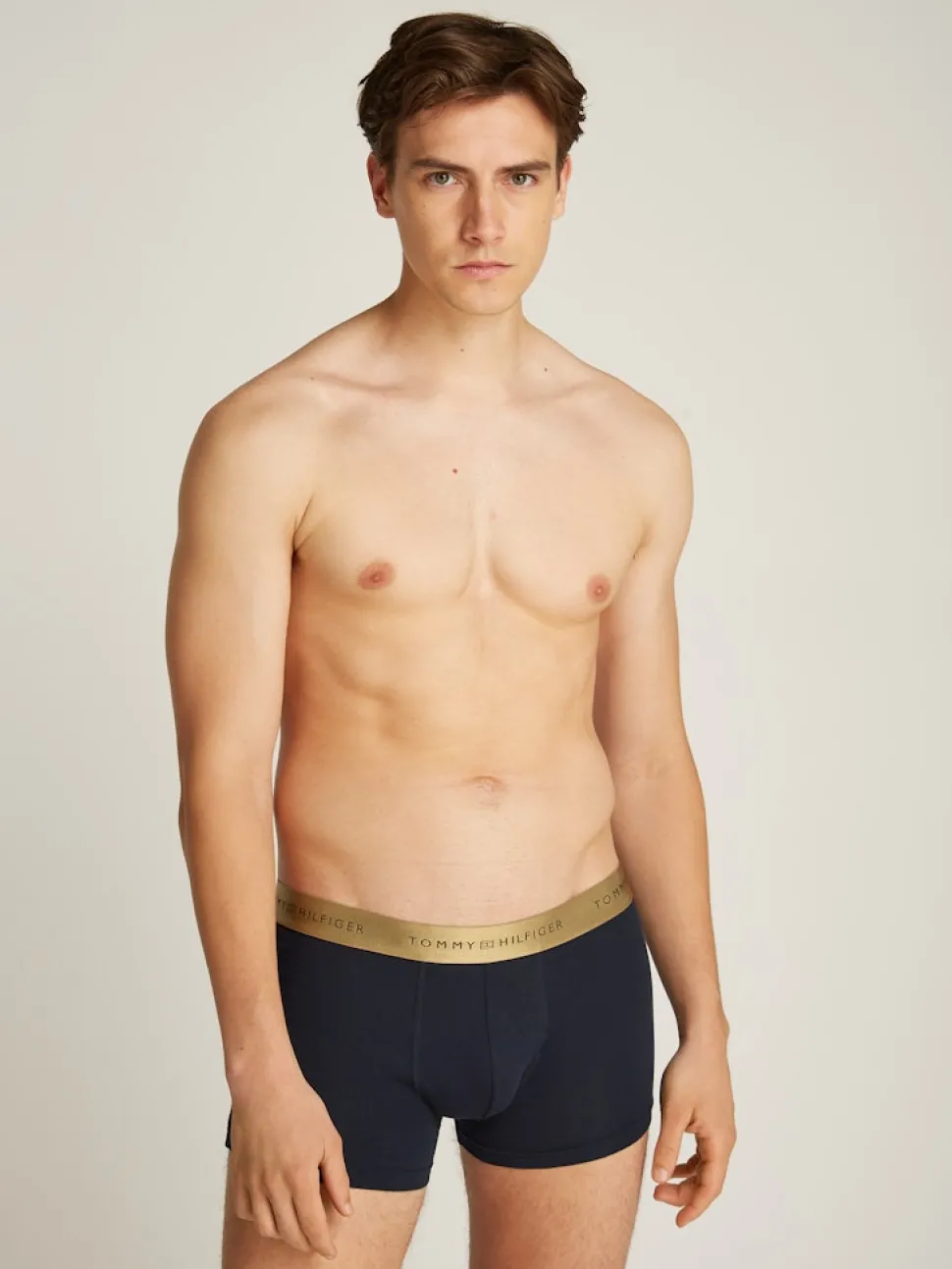 Tommy Hilfiger Miesten Bokserit, 3P TRUNK METALLIC WB Musta