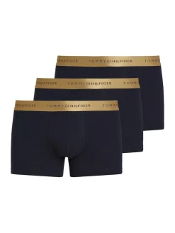 Tommy Hilfiger Miesten Bokserit, 3P TRUNK METALLIC WB Musta