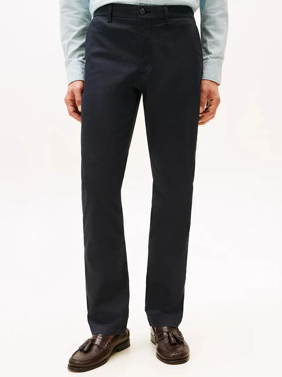 Tommy Hilfiger miesten chinot, DENTON PRINTED STRUCTURE CHINO Tummansininen