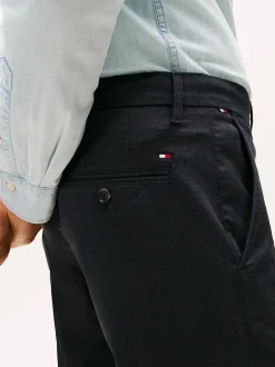 Tommy Hilfiger miesten chinot, DENTON PRINTED STRUCTURE CHINO Tummansininen