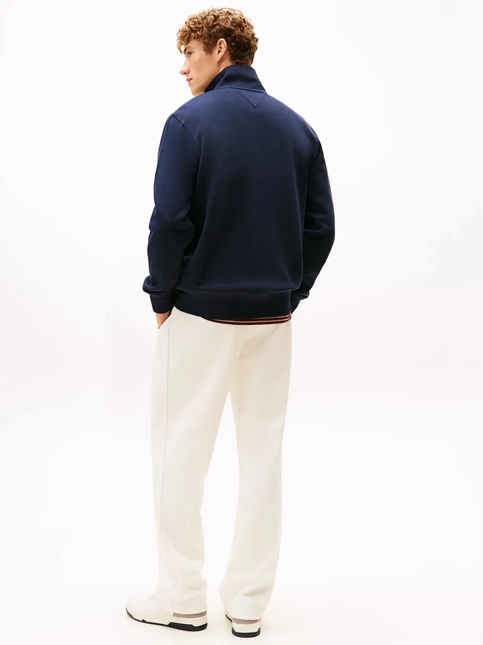 Tommy Hilfiger miesten college Essential Fleece Stand Collar, tummansininen