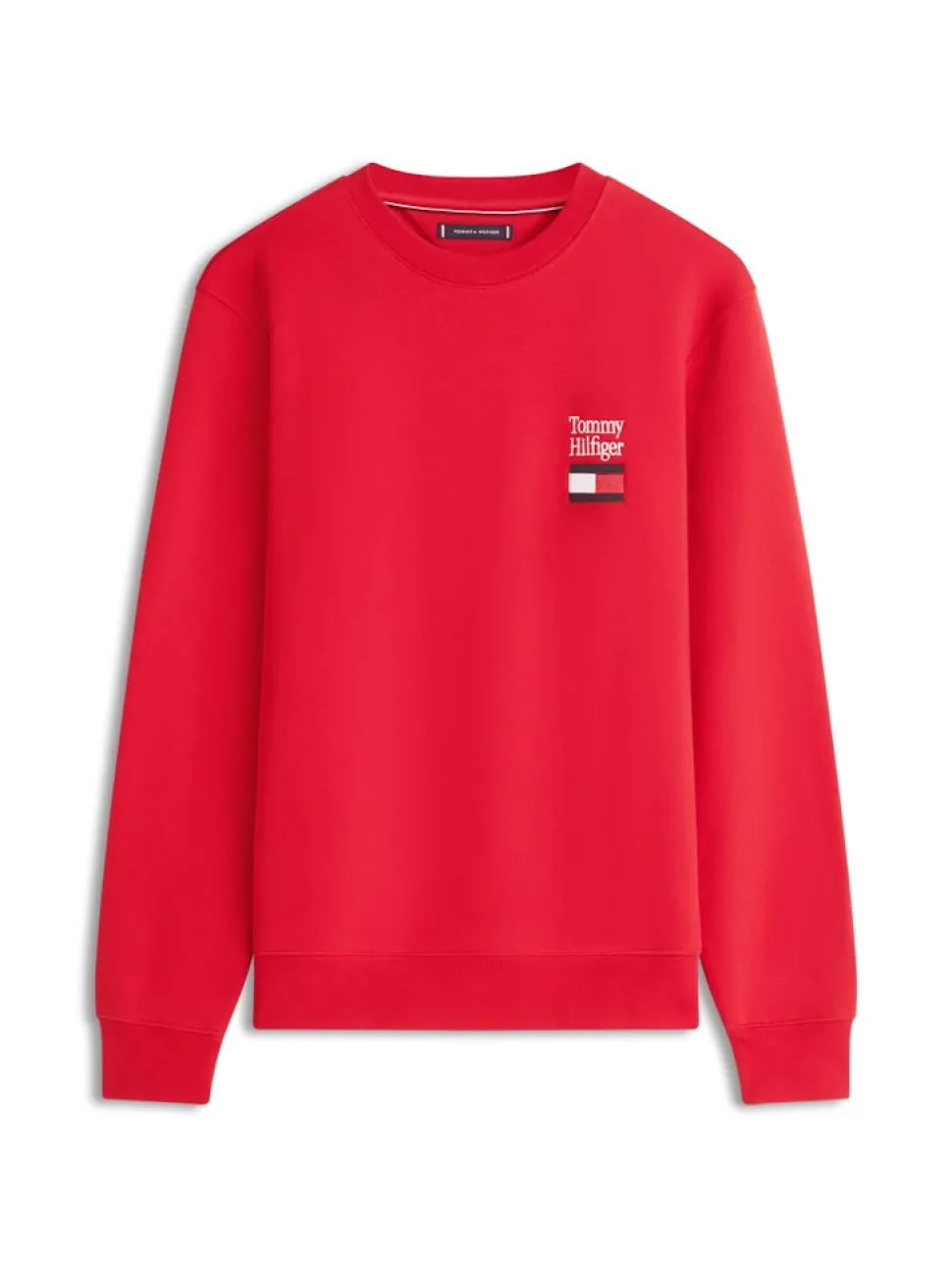 Tommy Hilfiger miesten collegepaita Tommy Ebro Flag Sweatshirt, punainen
