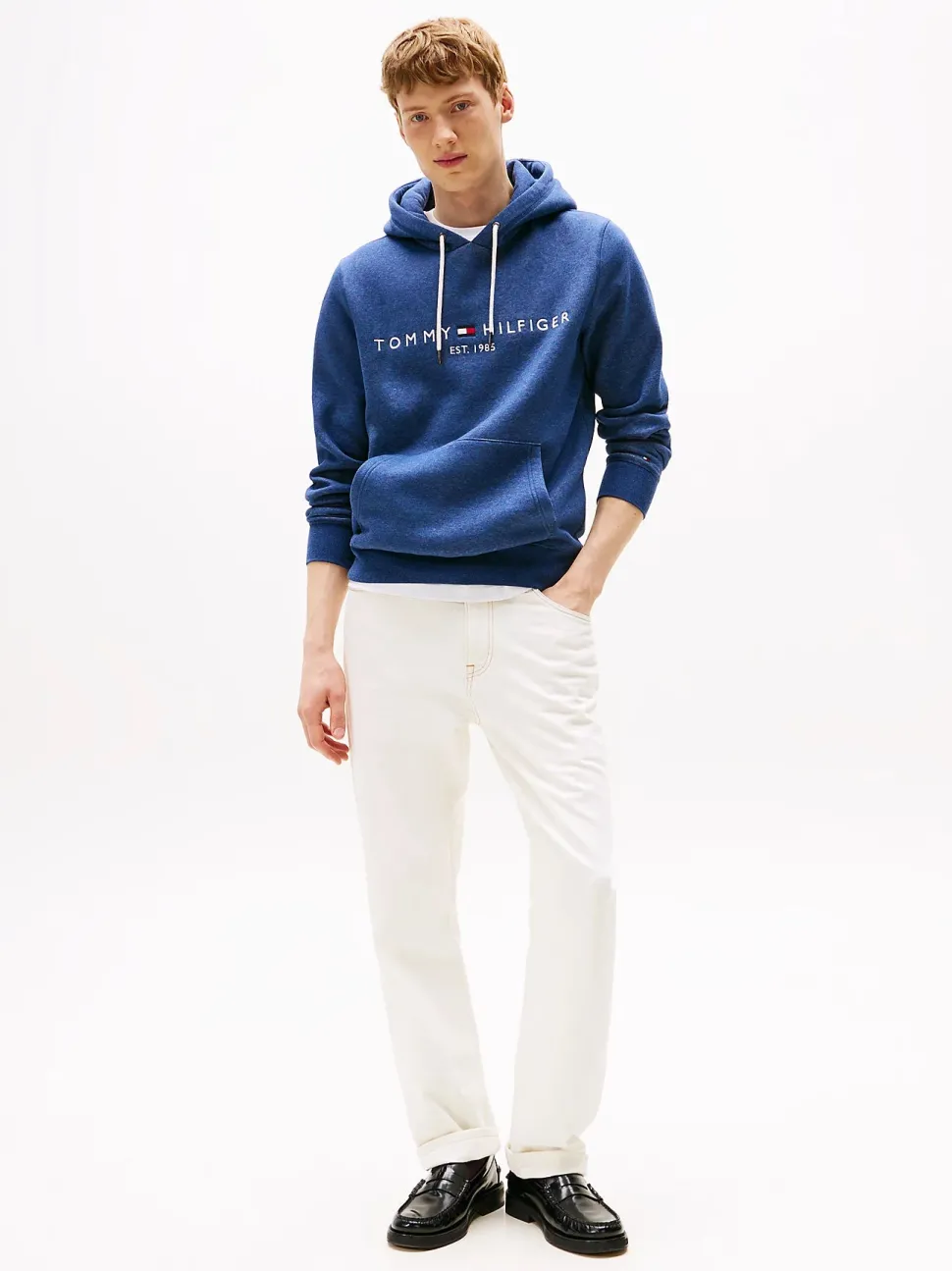 Tommy Hilfiger miesten huppari TOMMY LOGO HOODY, tummansininen