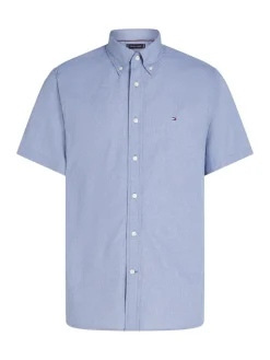 Tommy Hilfiger miesten kauluspaita, FLEX POPLIN HOUNDSTOOTH SHIRT Sininen Kuosi