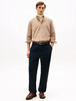 Tommy Hilfiger miesten kauluspaita, SOLID CORDUROY RF SHIRT Beige