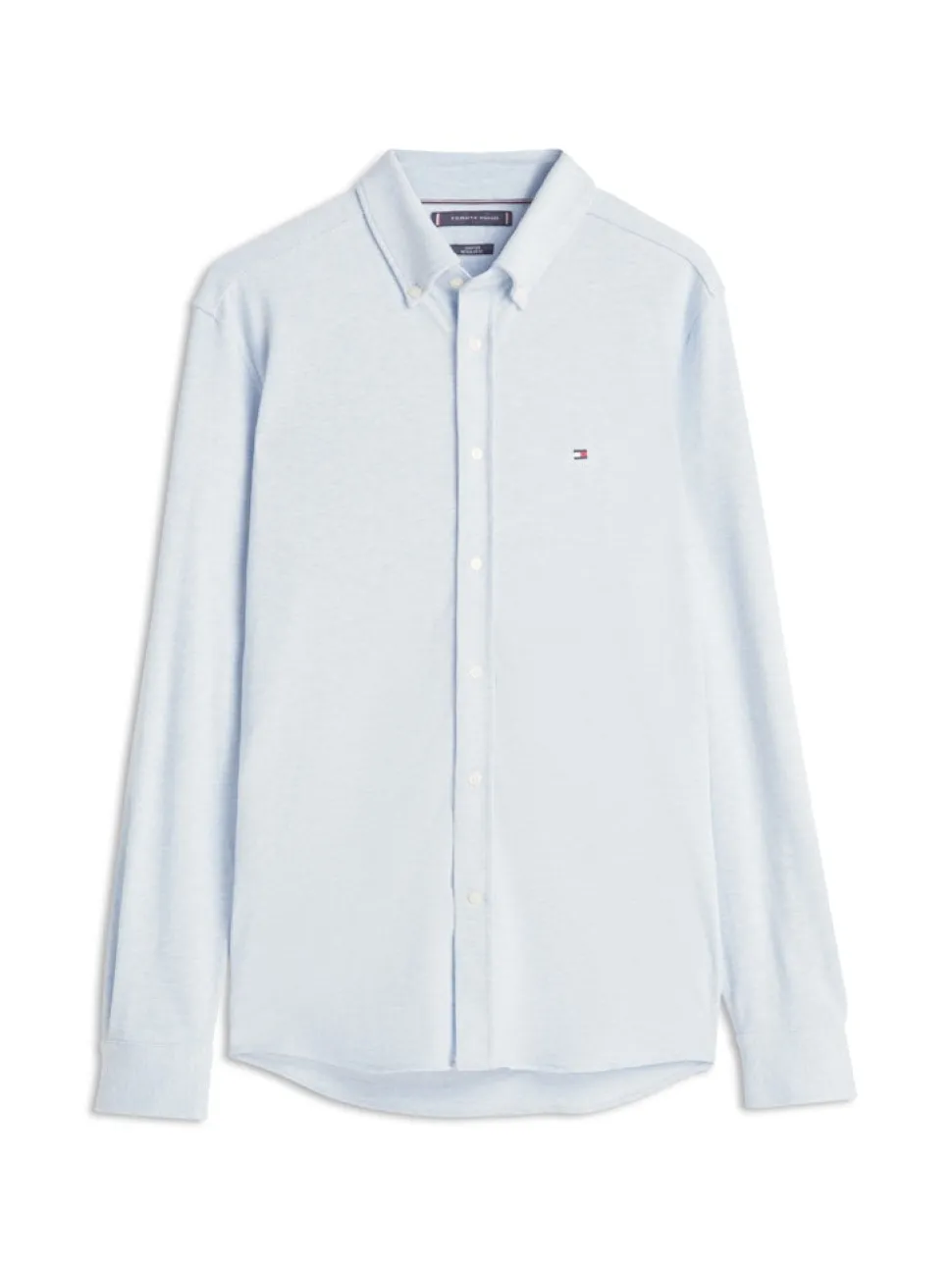Tommy Hilfiger miesten kauluspaita KNIT PIQUE FEATHERWEIGHT SHIRT, vaaleansininen