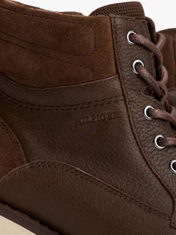 Tommy Hilfiger miesten kengät, CORPORATE W LEATHER LACE BOOT Tummanruskea