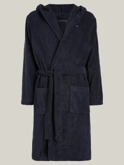 Tommy Hilfiger Miesten Kylpytakki, HOODED BATHROBE NOS Tummansininen