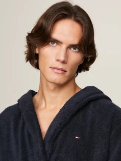 Tommy Hilfiger Miesten Kylpytakki, HOODED BATHROBE NOS Tummansininen