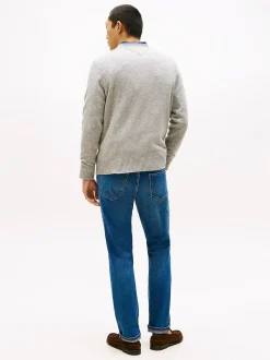 Tommy Hilfiger miesten neulepusero, CLAMBSWOOL CREW NECK Vaaleanharmaa