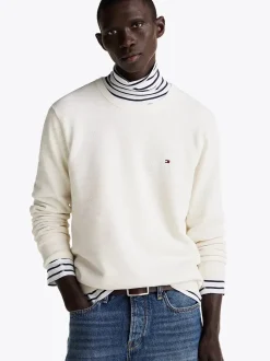 Tommy Hilfiger Miesten Neulepusero, K ESSENTIAL STRUCTURE CREW Valkoinen