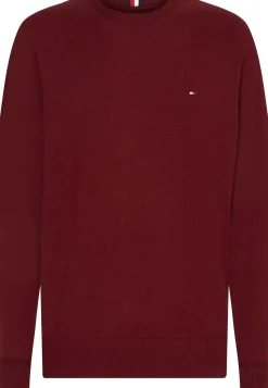 Tommy Hilfiger Miesten Neulepusero, PIMA ORG CTN CASHMERE CREW Viininpunainen