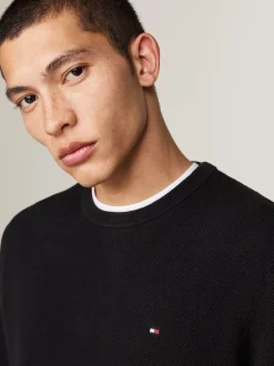 Tommy Hilfiger Miesten Neulepusero, K ESSENTIAL STRUCTURE CREW Musta