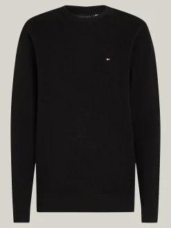 Tommy Hilfiger Miesten Neulepusero, K ESSENTIAL STRUCTURE CREW Musta