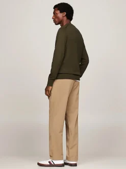 Tommy Hilfiger Miesten Neule, PIMA ORG CTN CASHMERECREW NECK Armeijanvihreä