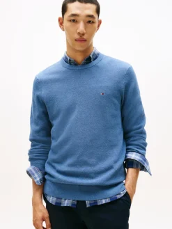 Tommy Hilfiger miesten neulepusero K ESSENTIAL STRUCTURE CREW NECK, sininen