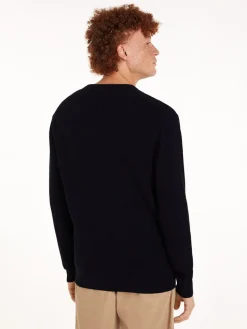 Tommy Hilfiger Miesten Neulepusero, STRUCTURE CREW NK Tummansininen